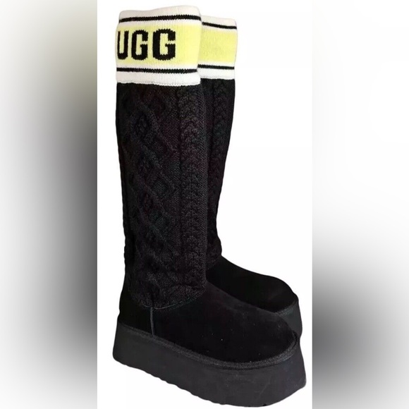 Brand New Ski Chalet UGG Sweater Letter Boot SIZE 6 OG $220 - Picture 4 of 7